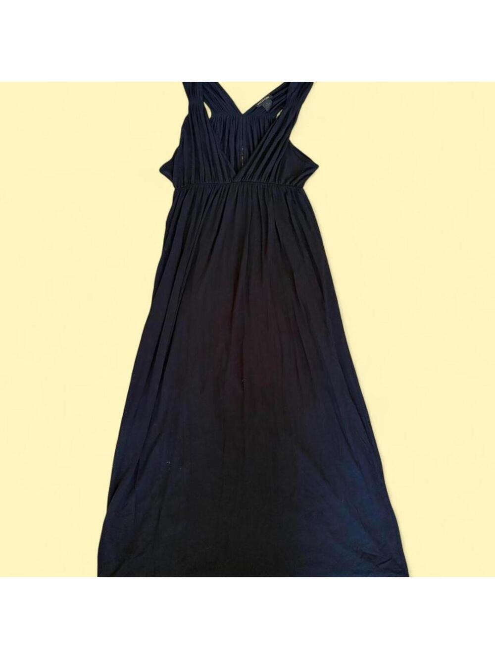 Stella Cruz Black V-Neck Maxi Dress - Sleeveless Empire Waist Summer Dress